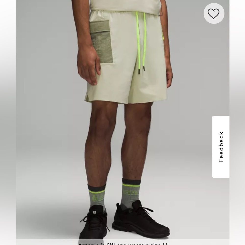 NWT New LULULEMON Water-Repellent Hiking Short 8" Dewy Green Mens L